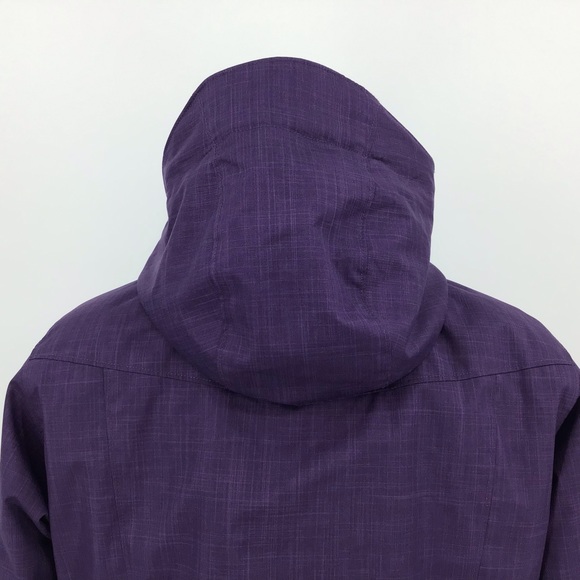 Columbia Sleet to Street Purple Plaid Parka, Med - Picture 8 of 16